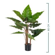 HouzeComfort Artificial Alocasia Elephant Ear Plant 80cm - Image 2