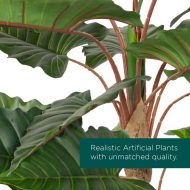 HouzeComfort Artificial Alocasia Elephant Ear Plant 80cm - Image 7