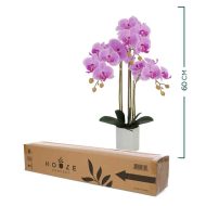 HouzeComfort Artificial Pink Orchid Indoor Plant 60cm - Image 2